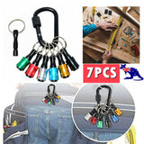 7Pc 1/4 Hex Shank Holder Screwdriver Extension Bar Kit Quick Release Bit Keyring