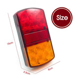 12V LED Rear Stop Brake Lights Waterproof Trailer Caravan BAR POST SUMERGABLE
