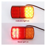12V LED Rear Stop Brake Lights Waterproof Trailer Caravan BAR POST SUMERGABLE
