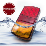 12V LED Rear Stop Brake Lights Waterproof Trailer Caravan BAR POST SUMERGABLE
