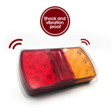 12V LED Rear Stop Brake Lights Waterproof Trailer Caravan BAR POST SUMERGABLE
