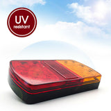 12V LED Rear Stop Brake Lights Waterproof Trailer Caravan BAR POST SUMERGABLE