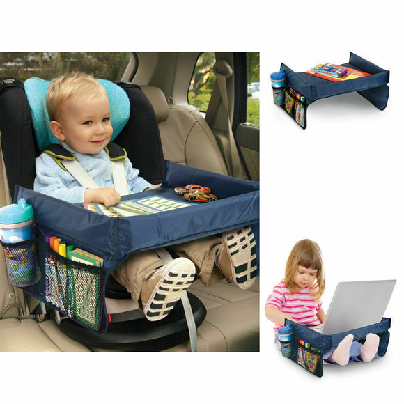 Waterproof Kids Baby Portable Safety Car Seat Lap Travel Tray Activity Table