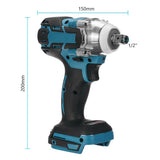 1/2" Cordless Impact Wrench Driver Brushless Rattle Gun With 1 battery