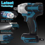 1/2" Cordless Impact Wrench Driver Brushless Rattle Gun With 1 battery