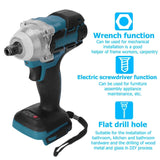 1/2" Cordless Impact Wrench Driver Brushless Rattle Gun With 1 battery