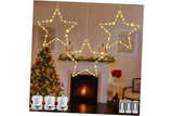 Window Lights 3 Pack Christmas Window Star Lights with Timer Warm White