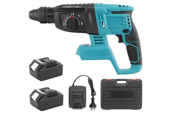 Cordless Electric Impact Hammer Drill SDS Rotary with Battery Charger