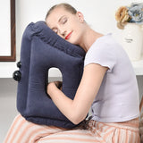 Inflatable Air Cushion Travel Pillow for Airplane Office Nap Rest Neck Head Chin