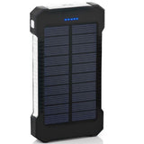 10000mah Solar Power Bank Portable External Battery Dual USB Phone Charger