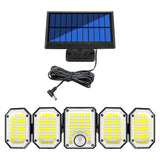 4 Head 300 LED Solar Lights Street Motion Sensor Light Garden Wall Security Lamp