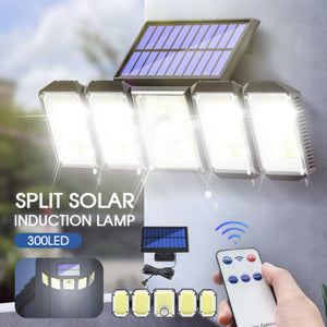 4 Head 300 LED Solar Lights Street Motion Sensor Light Garden Wall Security Lamp