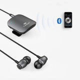 3in1 Bluetooth Earphones Collar-clip MP3 Music Car Audio Receiver Earbuds Mic