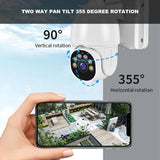 2K Solar Security Cameras Wireless Outdoor with 14 Spotlights IP65 Waterproof Night Vision