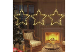 Window Lights 3 Pack Christmas Window Star Lights with Timer Warm White