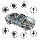 1126PCS Car Body Trim Clips Retainer Bumper Auto Panel Push Plastic Fastener Kit