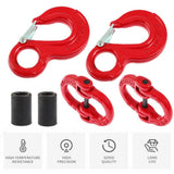 2x 6mm G80 Sling Hooks + 2x Hammerlock Chain Connectors 1.12T WLL