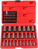 25-Piece Damaged Screw Extractor Set Multi-Spline Easy Out Broken Bolt Remover