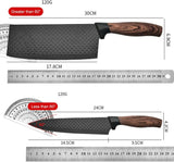 6-Piece Japanese Kitchen Knife Set - Steel Chef Knives with Cleaver, Professional Cooking Knives for Home & Restaurant Use