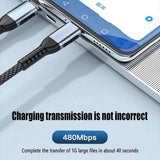 1M 240W PD Fast Charging Cable Type C to USB Data Cord