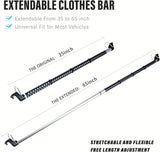 Car Clothes Drying Rod Adjustable Telescopic Clothes Hanger