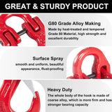 G80 Sling Hook 6mm & Hammerlock 8mm Lifting Connector Kit 4PCS
