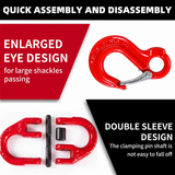 2x 6mm G80 Sling Hooks + 2x Hammerlock Chain Connectors 1.12T WLL