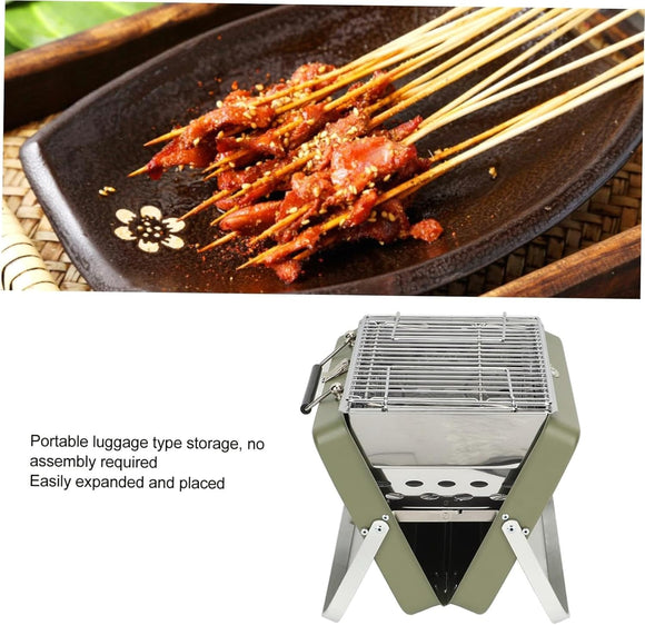 Portable Folding BBQ Grill for Outdoor Cooking - Versatile Camp & Picnic Charcoal Grill