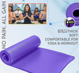 15mm Thick Yoga Mat Pad NBR Nonslip Exercise Fitness Pilate Gym Durable