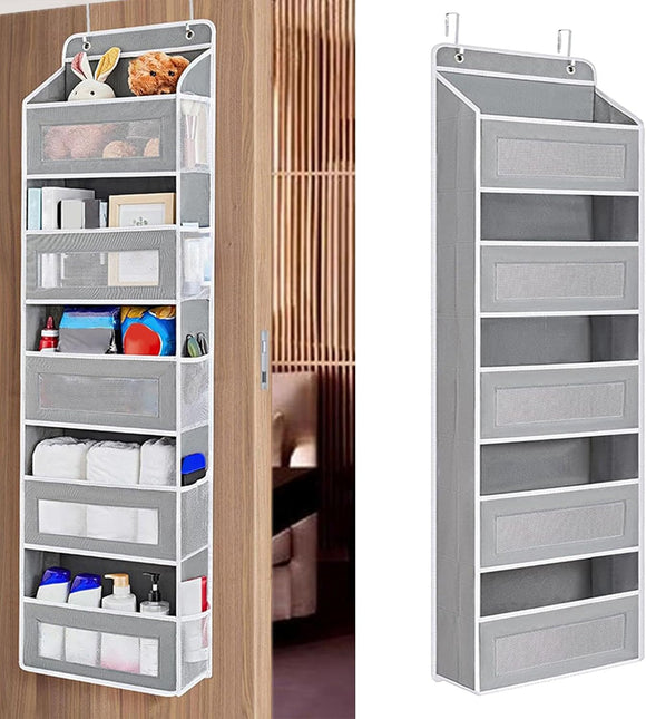 5 Shelf Hanging Door Organizer Over the Door Organizer Storage with 5 Large Capacity Pockets