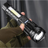 900000 Lumens XHP50 Zoom Flashlight LED Rechargeable Lamp Torch