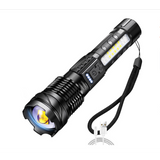 900000 Lumens XHP50 Zoom Flashlight LED Rechargeable Lamp Torch