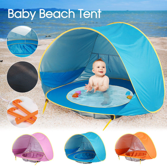 Outdoor Foldable Beach Tent Portable Sun' Shade Shelter Pool for Kids Baby Toys