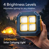2400mah Solar Camping LED Lantern USB-C Charging & Powerbank