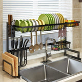 Dish Drying Rack Holder Drain caddy Kitchen Drainer Storage Over Sink Organiser