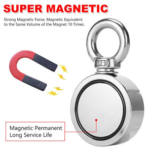 Magnet 400Kg Salvage Recovery Neodymium Strong Hook Fishing Treasure Hunting