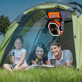 Portable Camping Outdoor Rechargeable Battery Operated Fan Auto-Oscillating Desk Fan