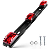 Red Clearance ID BAR Marker Light 3 Light 9 LED Trailer Sealed Stainless Steel