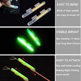 100Pcs Fishing Tackle Clip-on Fluorescent Fishing Rod Glow Lights Sticks