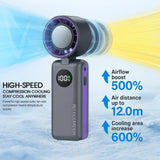6000mah Portable Mini Semiconductor Ice Fan with LED Display Core Cooling Fan