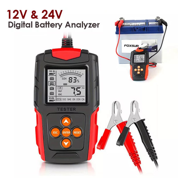 12V24V Battery Tester CCA Battery Life Analyzer Car Charging Start System Tester