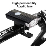 Bike Front Rear Light USB Rechargable Lamp Flashlight Bicycle LED