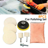 8PCS Cerium Oxide Glass Polishing Kit Windscreen Remover Felt Scratch Pad