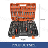 172Pcs Ratchet Spanner Socket Set 1/2" 1/4" 3/8" DIY Tool Kit Wrench Toolbox