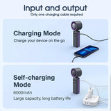 6000mah Portable Mini Semiconductor Ice Fan with LED Display Core Cooling Fan