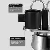 2 Cup Stainless Steel Coffee Maker Pot Stove Top Espresso Brewer
