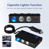 3 Way Multi Car Socket Splitter 4 USB Charger/Power Adapter