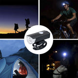 Bike Front Rear Light USB Rechargable Lamp Flashlight Bicycle LED