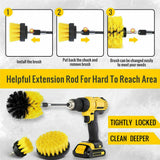 3PCS Grout Power Scrubber Clean Drill Brush Tub Cleaner Combo Tool Kit