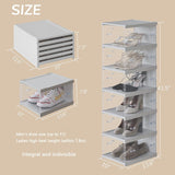 Shoe Box Storage Case Clear Boxes Foldable Stackable Transparent Organizer